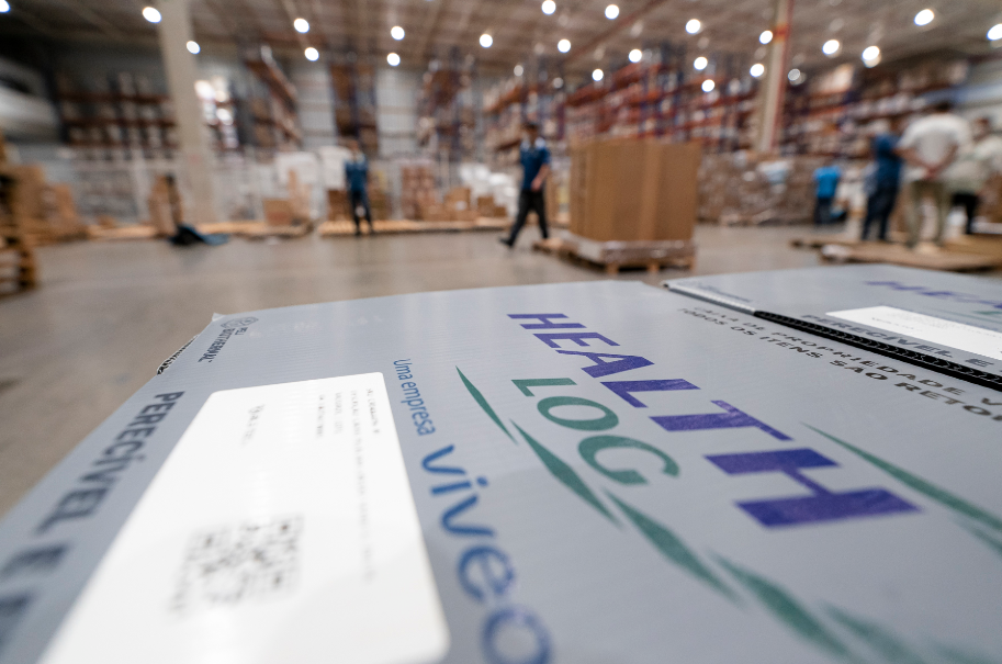 foto Viveo: galpão logístico da empresa