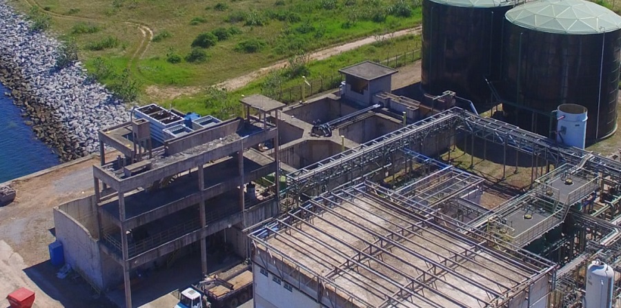OSX Brasil (OSXB3) - imagem aérea de planta no Porto do Açu (RJ)