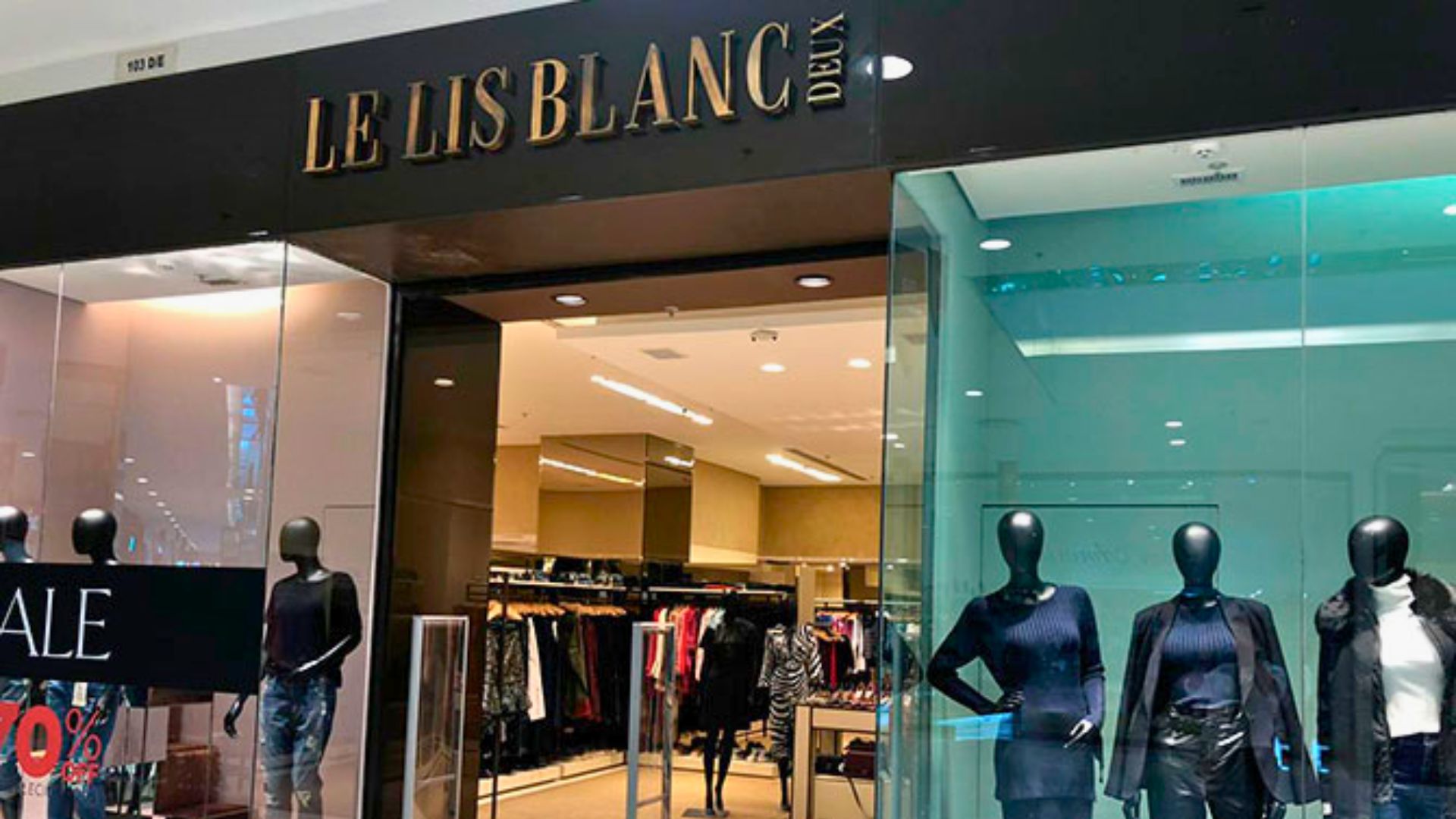 Fachada da loja da Les Lis Blanc no Barra Shopping, no Rio de Janeiro