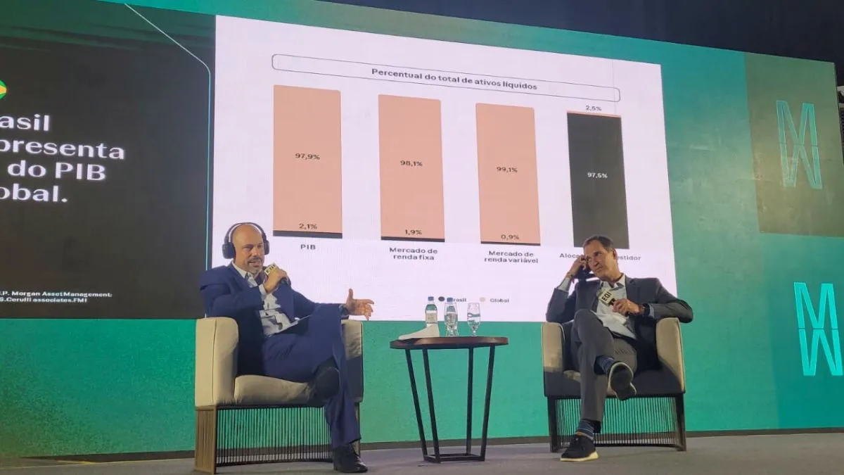 Especialistas em um painel de discussão sobre investimentos globais na Money Week.