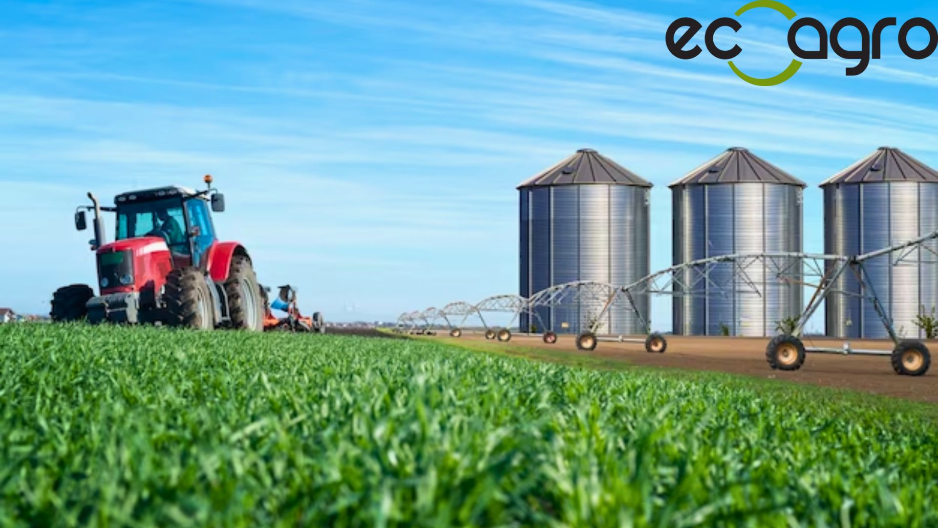 Trator trabalhando no campo - Representação do EGAF11 - Ecoagro