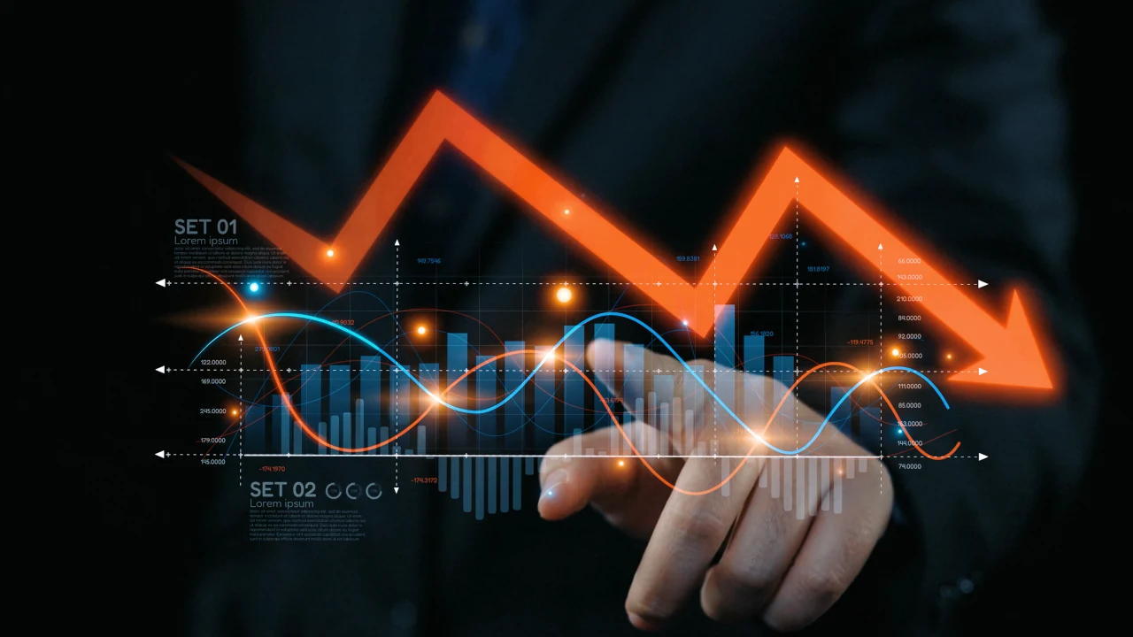 Gráfico financeiro para Ibovespa hoje