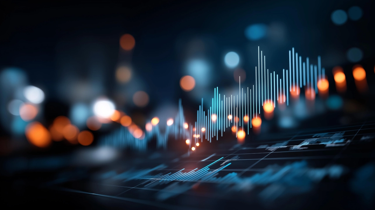 Gráfico financeiro para Ibovespa hoje