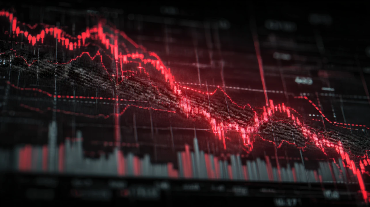 Gráfico financeiro que retrata o Ibovespa hoje