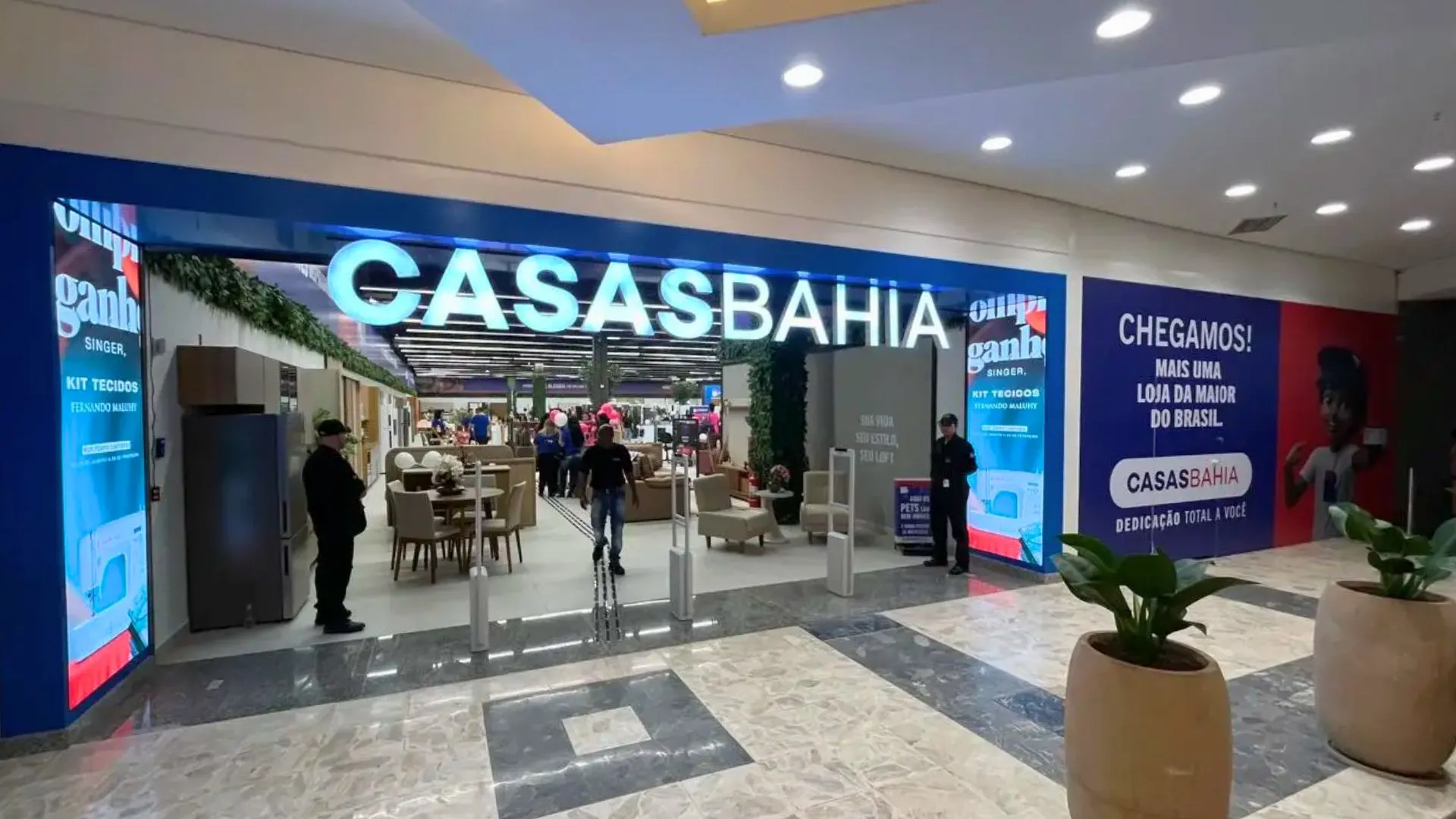 Fachada de uma loja da Casas Bahia (BHIA3) no Shopping Aricanduva, em São Paulo