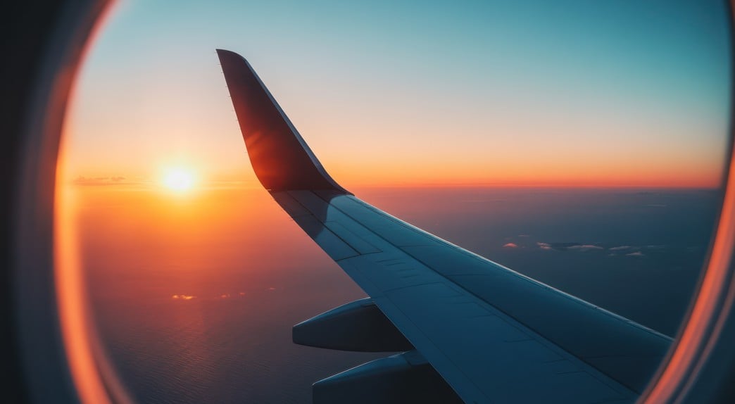 as vantagens de investir no exterior com a EQI: imagem de janela de avião