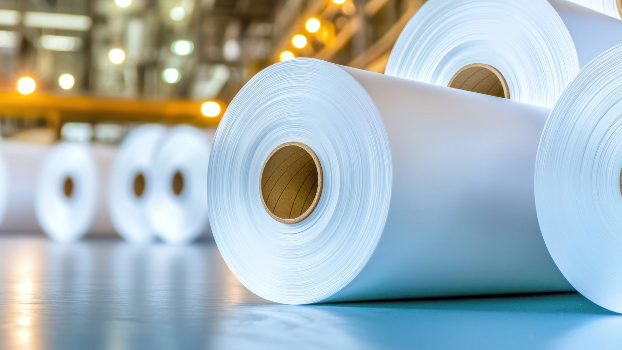 Rolo de papel e celulose